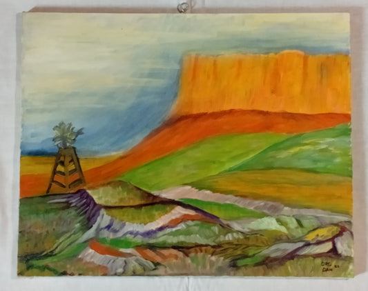 Hand made Oil Painting - Windmill Mountain